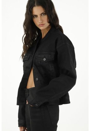 Chaqueta Oversize Negra Para Mujer