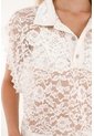 Tennis Camisa En Encaje De Silueta Amplia Para Mujer de Tennis