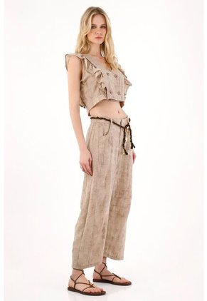 Tennis Chaleco Con Diseño De Boleros Café Para Mujer