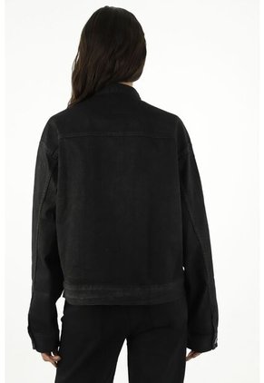 Chaqueta Oversize Negra Para Mujer