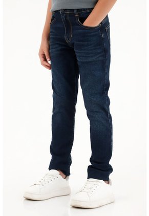 Jean Slim Azul De Tono Oscuro Para Niño