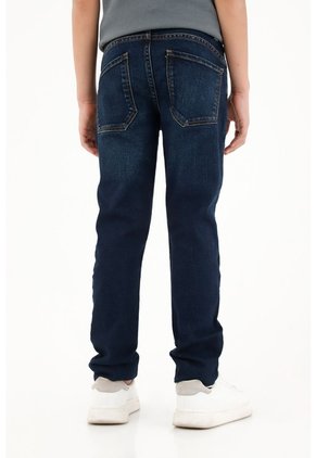 Jean Slim Azul De Tono Oscuro Para Niño