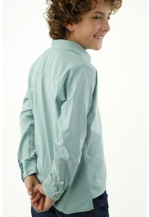 Camisa Verde Manga Larga Para Niño