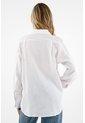 Tennis Camisa 100% Lino Manga Larga Blanca Para Mujer de Tennis