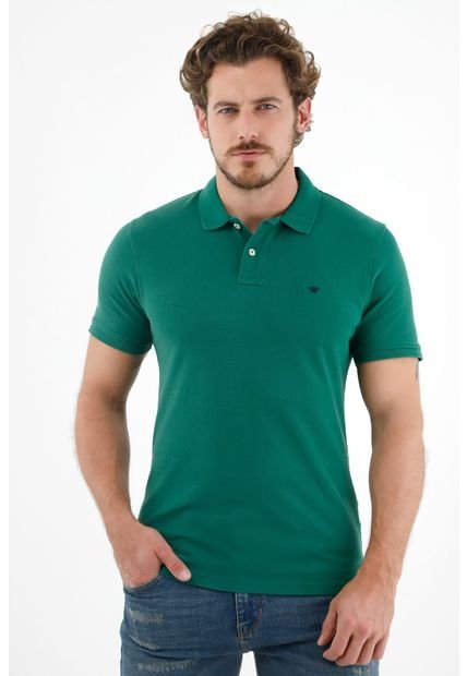 Polo Verde 100% Algodón Para Hombre