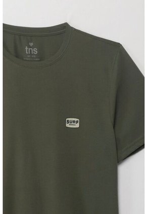 Tennis Camiseta Verde Con Estampado De Surf Para Hombre