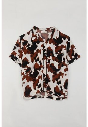 Tennis Pijama De Camisa Y Short De Animal Print Para Mujer