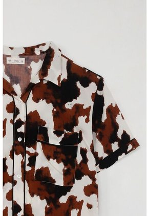 Tennis Pijama De Camisa Y Short De Animal Print Para Mujer