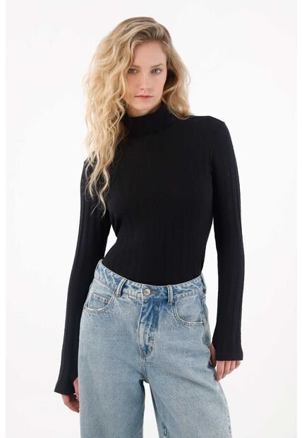 Tennis Camiseta Cuello Tortuga Para Mujer