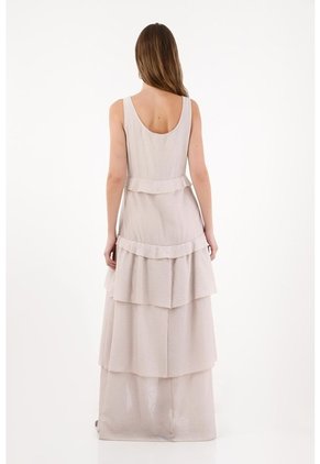 Tennis Vestido Asimétrico Con Boleros Crudo Para Mujer