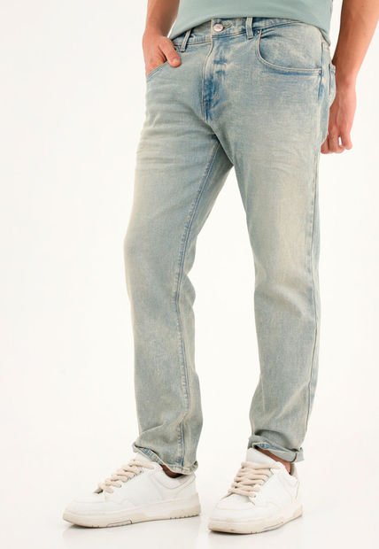 Jean Recto Tono Azul Claro Para Hombre