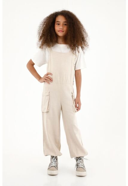 Overall Largo Color Crudo Para Niña