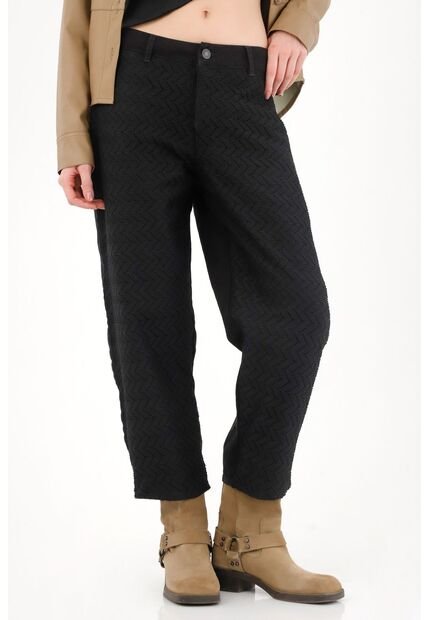 Tennis Pantalón Horseshoe Tiro Medio Negro Para Mujer