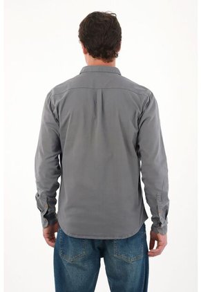 Tennis Camisa Con Bolsillos De Tapa Gris Para Hombre