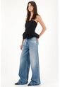 Tennis Jean Wide Leg De Tiro Medio Oscuro Para Mujer de Tennis