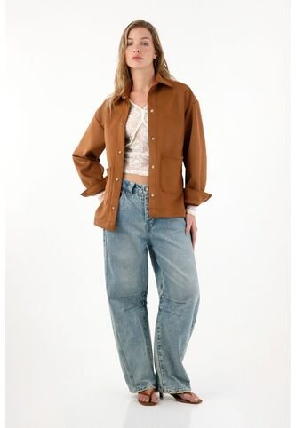 Tennis Abrigo Manga Larga Café Para Mujer Tennis