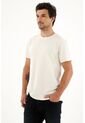Camiseta Básica Manga Corta Crudo Para Hombre de Tennis