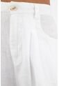 Pantalón En Lino Blanco Para Mujer de Tennis