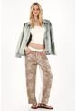 Tennis Pantalón Horseshoe Con Tela Bordada Sobrepuesta Crudo Para Mujer de Tennis