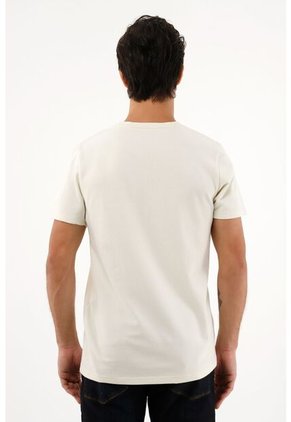 Camiseta Básica Manga Corta Crudo Para Hombre