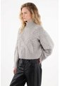 Tennis Buzo Con Tejido Trenzado Gris Para Mujer de Tennis