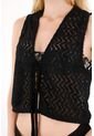 Tennis Chaleco Con Transparencia Negro Para Mujer de Tennis