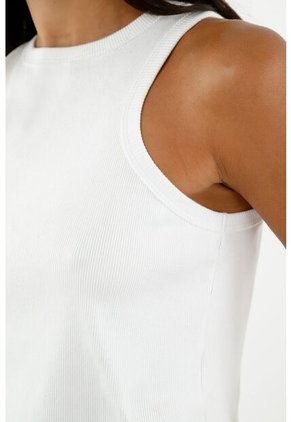 Camiseta Cropped Blanca Para Mujer