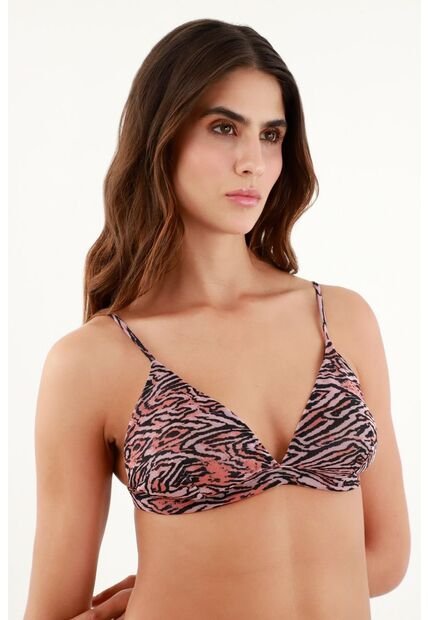 Tennis Top Con Estampado Animal Print Para Mujer