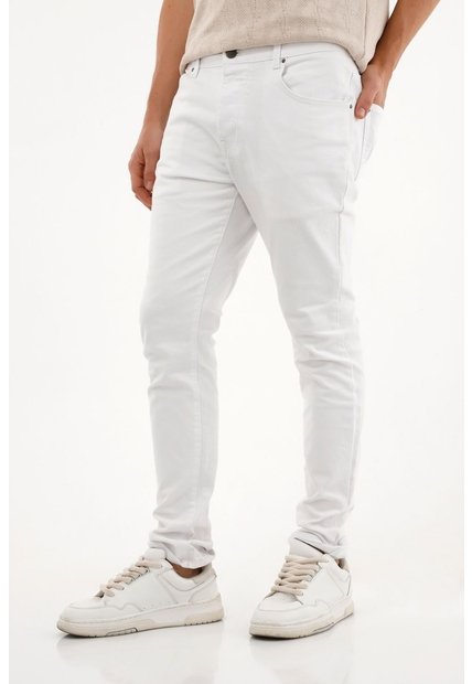 Tennis Pantalón Skinny Blanco Para Hombre