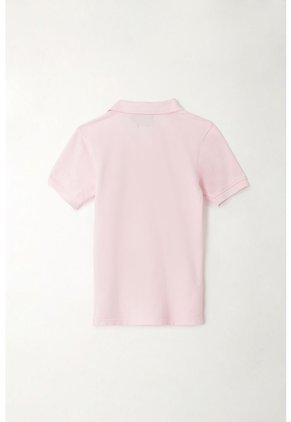 Polo Cuello Tejido Rosada Para Niño