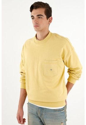 Buzo Oversize Amarillo Para Hombre