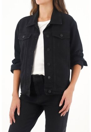 Tennis Chaqueta En Black Denim Para Mujer