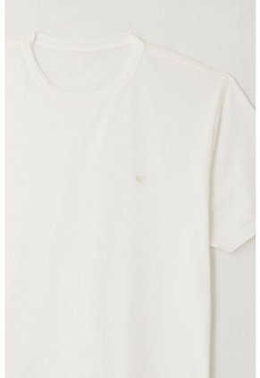 Tennis Camiseta Con Raqueta Bordada Crudo Para Hombre