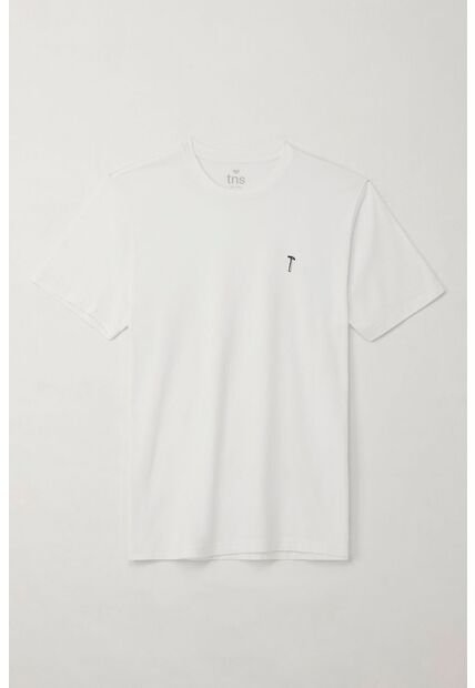 Tennis Camiseta Básica De Silueta Regular Blanca Para Hombre