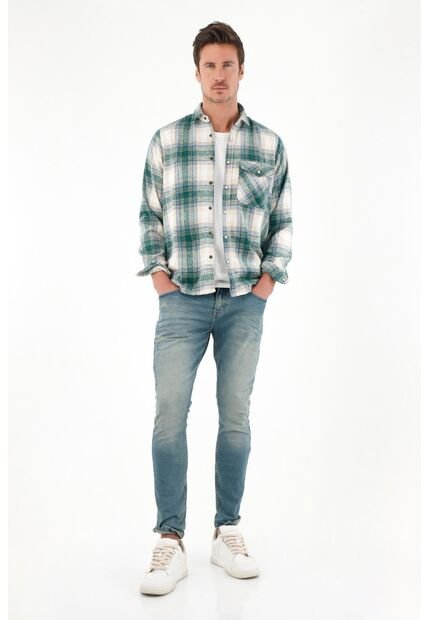 Camisa Tipo Leñadora Verde Para Hombre