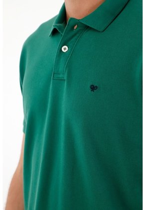 Polo Verde 100% Algodón Para Hombre