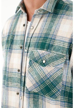 Camisa Tipo Leñadora Verde Para Hombre