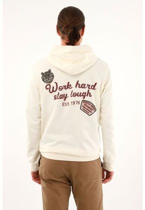 Tennis Buzo Tipo Hoodie Crudo Con Capucha Para Hombre