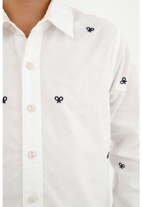 Camisa Cuello Francés Blanca Para Niño