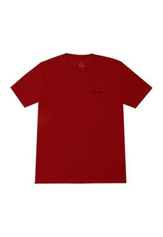 Camiseta Roja Con Estampado Posterior Para Hombre Tennis