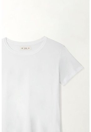 Tennis Camiseta Blanca Cuello Redondo Para Mujer