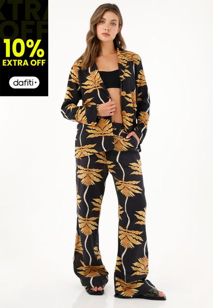 Pantalón Estampado En 100% Algodón Para Mujer