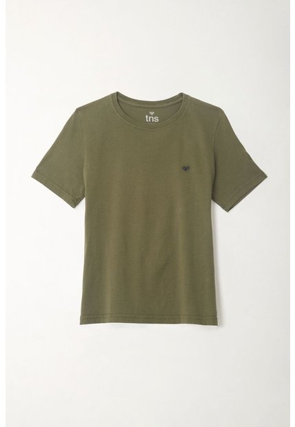 Camiseta Verde Cuello Redondo Para Niño