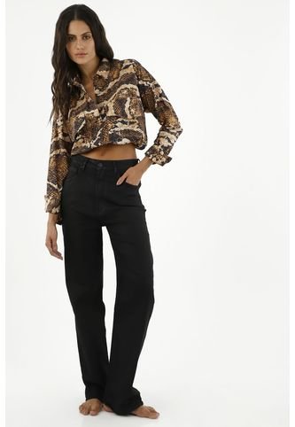 Tennis - Camisa Cropped Animal Print Para Mujer