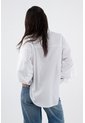 Tennis Camisa Para Mujer En Algodón Blanco Oversize Con Manga Larga de Tennis