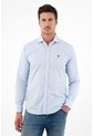 Camisa Con Diseño A Rayas Azul Para Hombre de Tennis