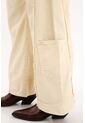 Tennis Jean Wide Leg Con Cortes Desflecados Amarillo Para Mujer de Tennis