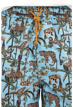 Tennis Pantaloneta De Baño Con Estampado Selva Para Hombre
