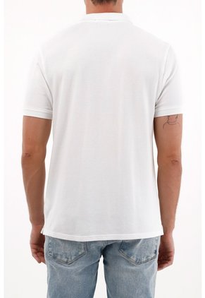 Tennis Polo Blanca Con Raqueta Multicolor Para Hombre
