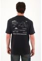 Tennis Camiseta Básica Estampada En Espalda Negro Para Hombre de Tennis